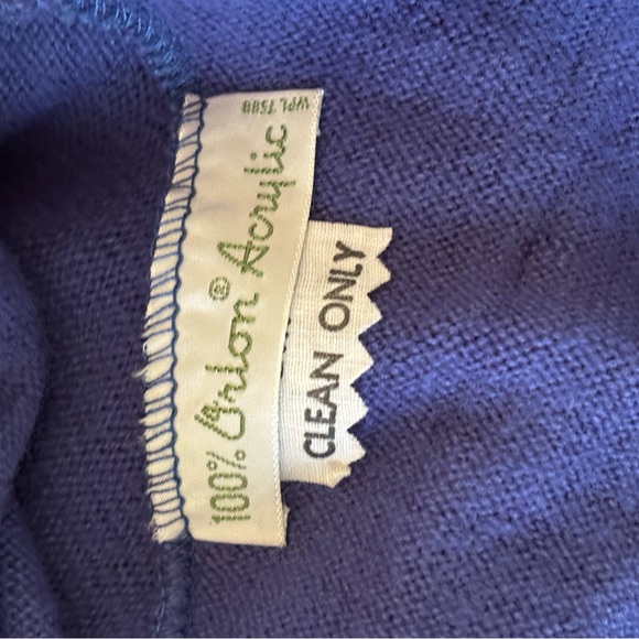 Vintage Deadstock NWT 1960’s Blue & White Short-Sleeve Mod Bolero Cardigan AS IS - Picture 10 of 10